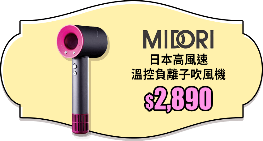 日本MIDORI高風速溫控負離子吹風機